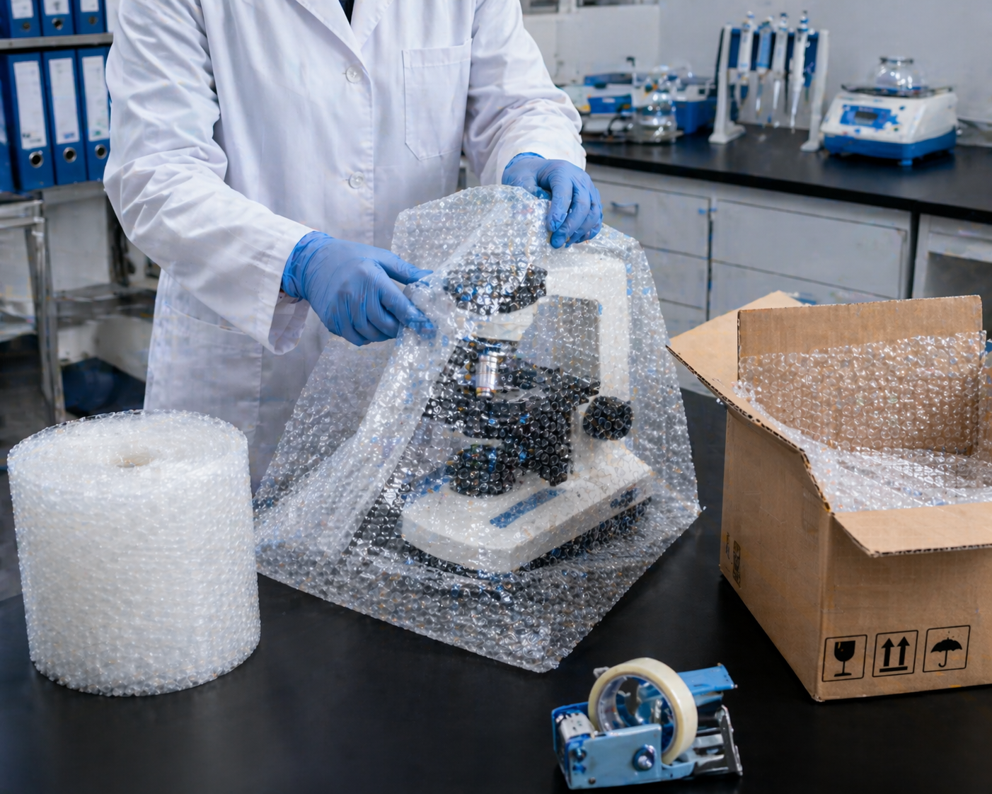 Bubble Film Manufacturing Machine for Laboratory Packaging: Biodegradable PLA Solutions for Fragile Glassware & Specimen Protection