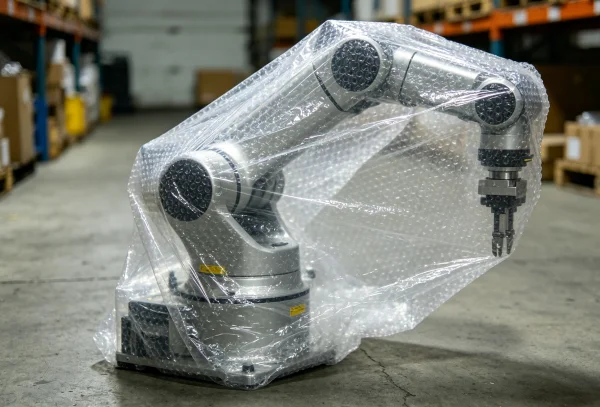 Aplicações de Proteção de Robôs Industriais com Linha de Produção de Plástico Bolha
