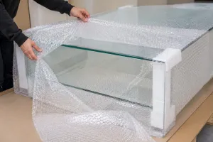Ligne de production de film à bulles pour la protection des meubles en verre