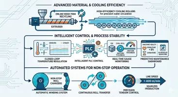 How Stretch Film Extrusion Machine Support 24/7 Production