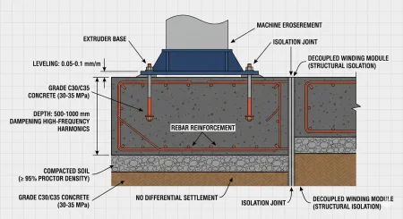 Installation Foundation Requirements for High-speed Stretch Film Extrusion Machine