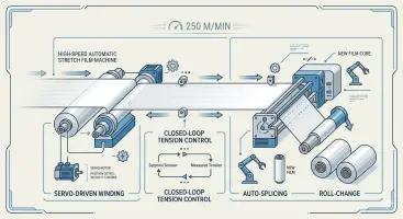 Maximizing Output: Analyzing the 250m/min High-Speed Stretch Film Extrusion Machine