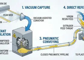 Achieving Zero-Waste Production: How Stretch Film Extrusion Machine with Online Edge Trim Recycling Saves Raw Material Costs?