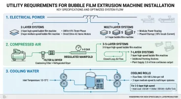 Utility Requirements for Bubble Film Extrusion Machine Installation: Water, Air, and Power