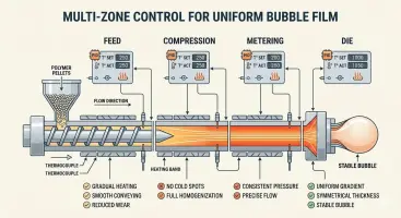 The Principle of Multi-Zone Heating in Bubble Film Extrusion Machine