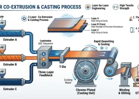 Como A Extrusora De Filme Stretch Forma O Filme Cast De 3 Camadas