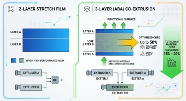 Stretch Film Making Machine Raw Material Cost Comparison: 2-Layer vs. 3-Layer