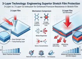 Diferencia en la resistencia al punzonado entre películas de 2 y 3 capas producidas por la Extrusora de película estirable