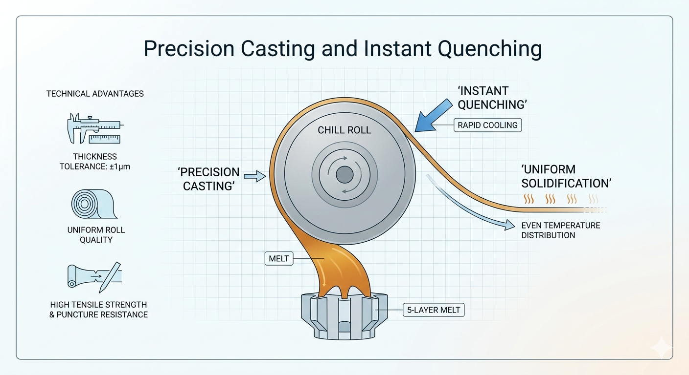 High-Speed Casting & Cooling of 5-Layer Stretch Film Making Machine
