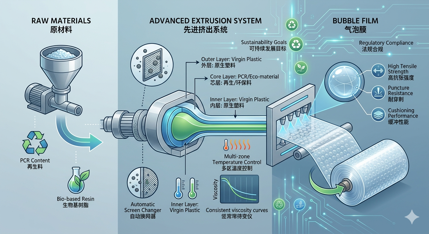 Pros and Cons of Using Eco-friendly Materials in Bubble Film Making Machine