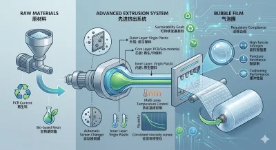 気泡シート押出機における環境配慮型原料使用のメリットとデメリット