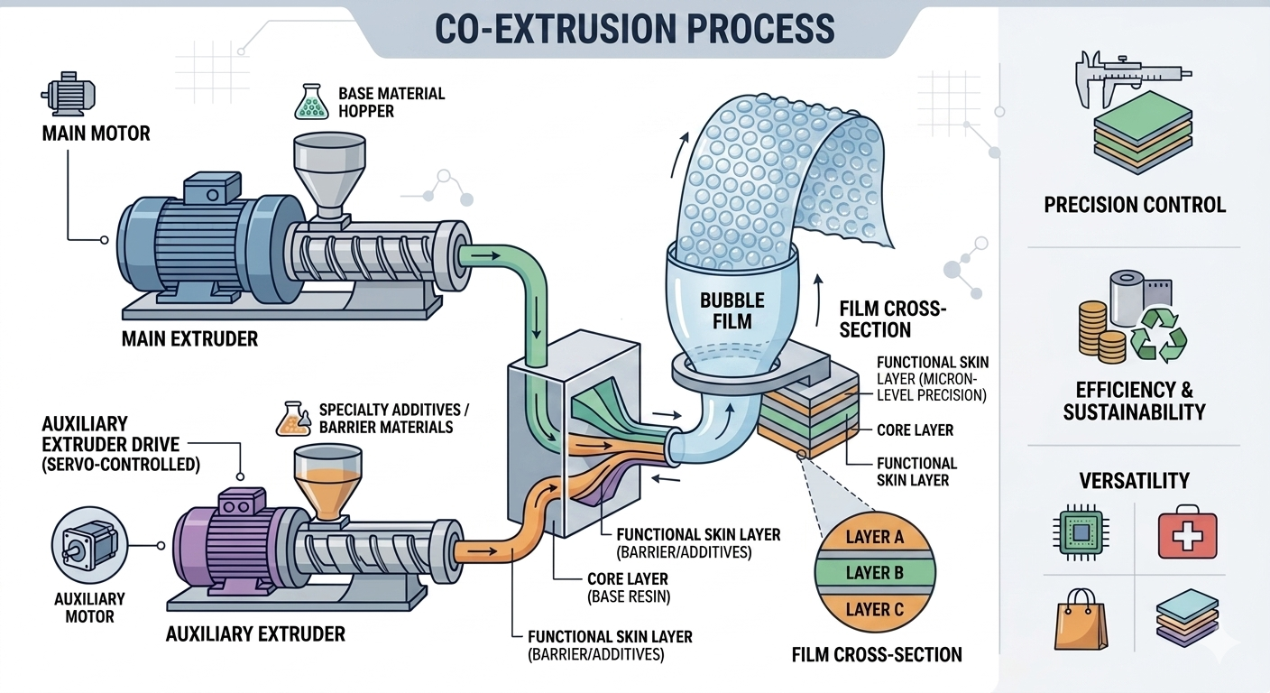 Technical Significance of the Auxiliary Extruder Motor in Bubble Film Making Machine