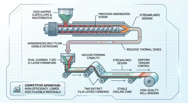 Analysis of Single Extruder System in 2-Layer Bubble Film Making Machine