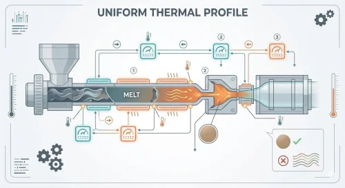 Estabilidade de Aquecedores e Sistemas de Controle de Temperatura na Extrusora de plástico bolha de 2 Camadas