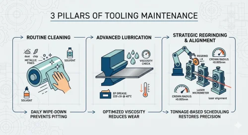 Guia Abrangente para Manutenção e Cuidados com Ferramental de Roll Forming