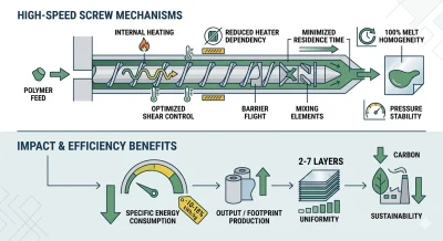 ¿Cómo el Diseño de Tornillo de Alta Velocidad Mejora la Producción Energéticamente Eficiente?