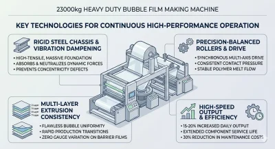 Technische Parameters: Stabiliteit van de 23000KG Heavy Duty Luchtkussenfolie Extrusiemachine