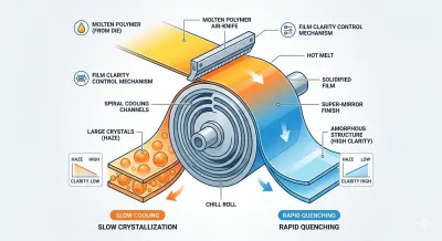 How Stretch Film Making Machine Chill Roll Design Affects Film Clarity