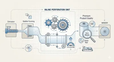 Was ist eine Inline-Perforationseinheit an einer Luftpolsterfolien-Extrusionsanlage? Funktionen & Vorteile