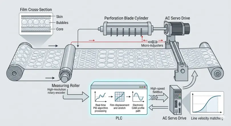 How PLC Control Systems Manage Perforation Pitch on Smart Bubble Film Making Machine