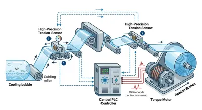 Zugspannungsregelung bei Luftpolsterfolien-Extrusionsanlage: Wichtige Technische Punkte